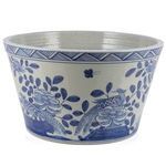 Product Image 2 for Blue & White Basin Planter Flower Bird Motif from Legend of Asia