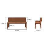 Dimensions diagram illustrating height, width, and depth measurements of the Place Dining Banquette