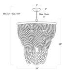 Product Image 6 for Lorelei White Wood-Bead Chandelier from Regina Andrew Design