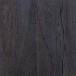 Close-up showing dark wood grain texture on trunk’s exterior surface