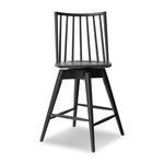 Lewis Swivel Stool side profile emphasizing the angled backrest shape