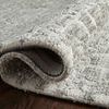 Rolled edge detail highlighting plush pile and intricate pattern texture of Yeshaia Sand Pebble Rug