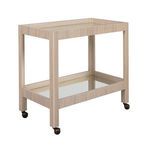 Product Image 2 for Otis Fluted Bar Cart In Light Cerused Oak from Worlds Away
