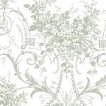 Product Image 1 for Laura Ashley Tuileries Sage Green Wallpaper from Graham & Brown