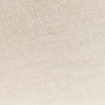 Close-up texture of natural Belgian linen fabric used in Addington Slipcover Dining Armchair