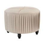 Product Image 1 for Pleated Ottoman In Natural Linen from Elk Home