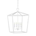 Product Image 3 for Denison Large White Wrought Iron Chandelier from Currey & Company
