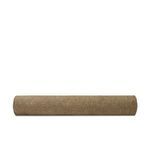 Horizontal view of April Bolster Pillow in light beige showcasing full damask pattern