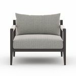 Another front-facing angle of the Sherwood Faye chair emphasizing smooth fabric texture and cushion depth