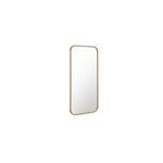 Kai Floor Mirror angled side view showing wood frame thickness and smooth curved corners
