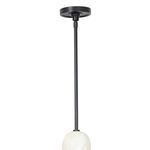 Salon Pendant from a slight low angle emphasizing pendant length and alabaster finish