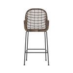 Back view of Bandera bar stool focusing on leg and footrest structure