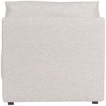 Top-down view revealing square chair shape and uniform fabric upholstery