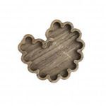 Top-down view highlighting the tray's ribbed texture and natural marble pattern