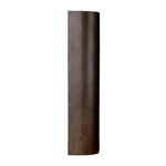 Side view showing full rounded edge and smooth rubbed black finish of Lockhart Bookcase