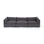 Front view of Westwood sectional with seat and back cushions aligned and squared edges visible