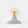 Pottersville Wall Sconce front-facing with visible gold round mounting plate and ceramic shade