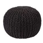 Product Image 5 for Azene Handmade Solid Black Cylinder Pouf 20" x 20" x 14" from Jaipur 