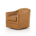 Product Image 14 for Quinton Round Swivel Ontario Camel Leather Accent Chair  from Four Hands