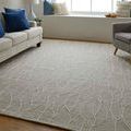 Product Image 4 for Enzo Taupe / Ivory Textured Striped Area Rug - 9'6" x 13'6" from Feizy Rugs