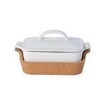 Product Image 1 for Ensemble Small Ceramic Stoneware Oval Casserole with Cork Tray from Casafina