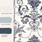 Product Image 4 for Laura Ashley Josette Off-White / Midnight Damask Wallpaper from Graham & Brown
