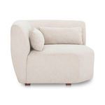 Side view showing rounded armrest and cushion arrangement on Amelia Modular Sectional corner chair