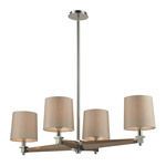 Product Image 2 for Jorgenson 4 Light Chandelier In Taupe Wood And Polished Nickel from Elk Lighting