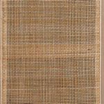 Close-up of woven cane front panel showcasing natural cane texture and color variations