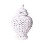 Product Image 1 for White Lattice Ginger Jar With Lid from Legend of Asia
