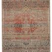 Rectangular indoor/outdoor rug with a beige base and multicolor medallion pattern inspired by antique Turkish designs
