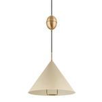 Product Image 1 for Fontana Patina Brass 1-Light Cream Pendant from Troy Lighting