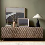 Product Image 2 for Raffael Carved Stonewash Grey Wide Media Console from Four Hands