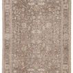 Amaris Oriental Gray/Cream Traditional Rug with intricate floral motifs in gray, cream, tan, and hints of red