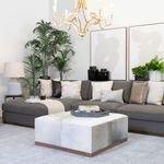 Product Image 4 for Felix Large Frosted Hide Leather Ottoman from Alder & Tweed