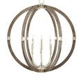 Product Image 5 for Bastian Orb Chateau Grey Wrought Iron & Wood Chandelier from Currey & Company