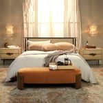 Product Image 5 for Eclair Terracotta Velvet and Brown Sugar Oak Bench from Jamie Young