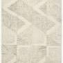 light grey and granite geometric patterned hand-tufted wool rug with tonal textured blocks