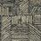 Vertical runner view highlighting the repeating linear geometric pattern in taupe and dark tones