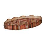 Product Image 1 for Oval Scalloped Tin Tray from Elk Home