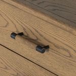 angling showing front and side with drawer handle and cradle base details
