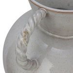 Product Image 5 for 9.25 Inches Stoneware Vase with Twisted Handles and Reactive Glaze, Cream Color from Creative Co-Op
