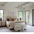 Summerland Bed styled in a bright room with large windows and neutral bedding