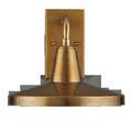 Front perspective showing circular shade and rectangular mounting plate of Mariner Outdoor Wall Sconce