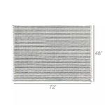 Product Image 2 for Block Print Cotton Rug, 8x10   Sawtooth Stripe from Homart