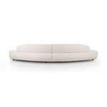 Back view of Belen Double Chaise highlighting seamless curved back running full perimeter
