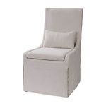 Product Image 8 for Coley White Linen Armless Chair from Uttermost