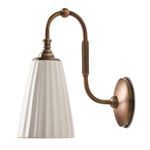 Wilma Sconce side profile highlighting brass mount and curved arm silhouette