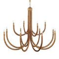 Intersecting thick rattan rods with visible hand-crafted bends and natural grain