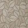 3'9" x 5'9" indoor/outdoor rug with natural beige and tonal leaf pattern and fringed edges